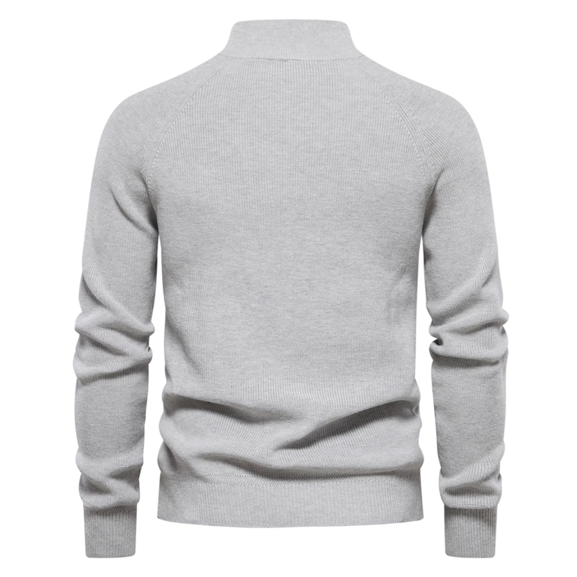 Breisum - Heren Half-Zip Pullover Trui, Premium Katoen Breiwerk, Heren Trui