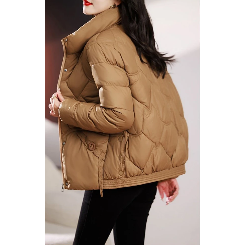 Amareta - Dames Gewatteerd Pufferjack | Elegante Winterjas met Rits | Donsjas Dames