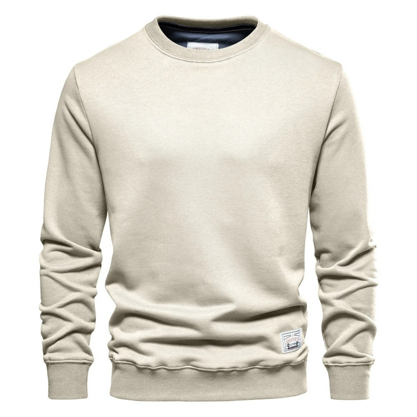 Herbro - Casual Heren Trui met Ronde Hals en Zachte Fleece Voering