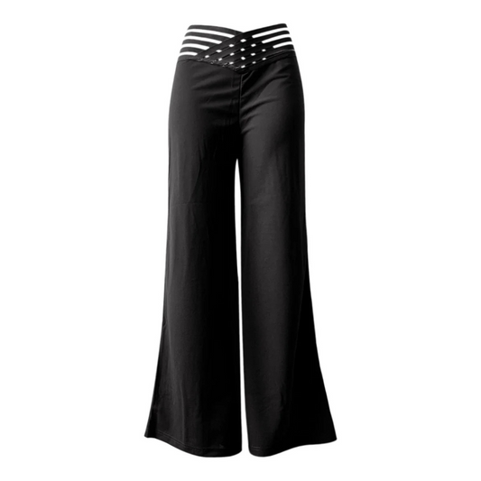 Aurafit - Hoge Taille Flared Broek Dames Wijde Pantalon