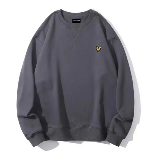 NatuMan - Lyle & Scott Heren Trui met Geborduurd Logo en Ronde Hals