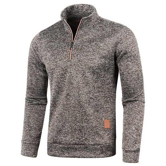 Ervato - Heren Trui Half-Rits Fleece Sweatshirt, Warm Casual Pullover