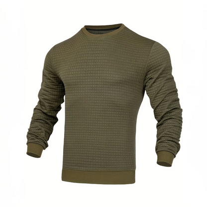 Nuchter - Heren Trui Textuur, Ronde Hals Sweater, Stijlvolle Slim Fit Pullover