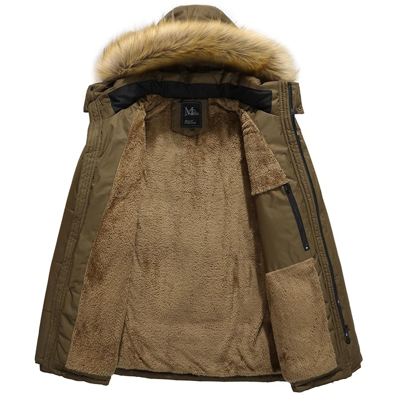 Arctigo - Dikke Parka Winterjas Heren met Fleece Voering en Bontkraag