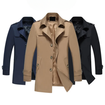 Herblad - Lange Jas Heren – Lichtgewicht, Enkelrijig, Casual Trench Stijl Jas