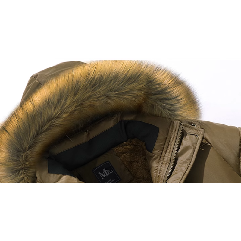 Arctigo - Dikke Parka Winterjas Heren met Fleece Voering en Bontkraag